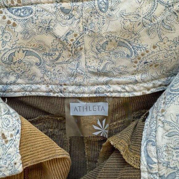 Athleta Corduroy Ridge Mini Skirt Womens Size 6 Brown Khaki Y2k - Picture 4 of 9